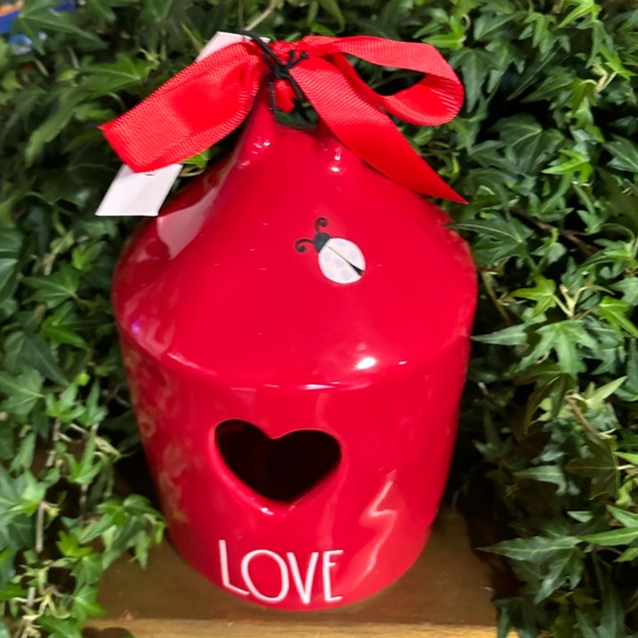 Rae Dunn LOVE Heart Ladybug Birdhouse - Picture 9 of 14